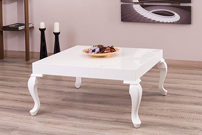 New Modern Contemporary Glossy Lacquer Lukens coffee table #7192 in White color