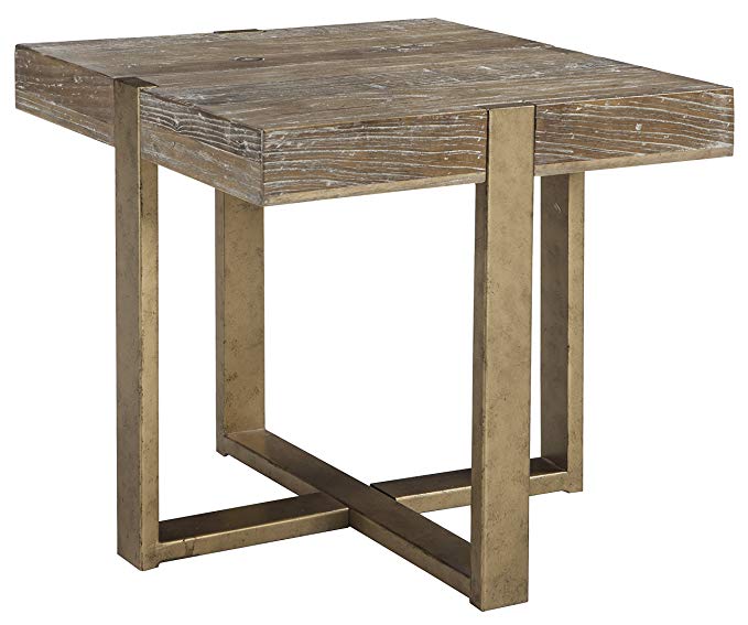 Ashley Furniture Signature Design - Paluxy Casual Square End Table - Light Brown